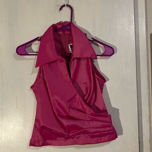 Elegant Pink Sleeveless Blouse